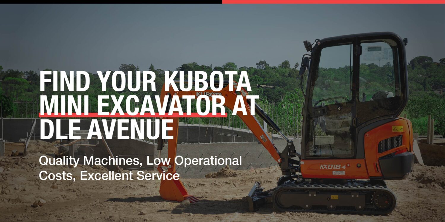 Find Your Kubota Mini Excavator at DLE Avenue