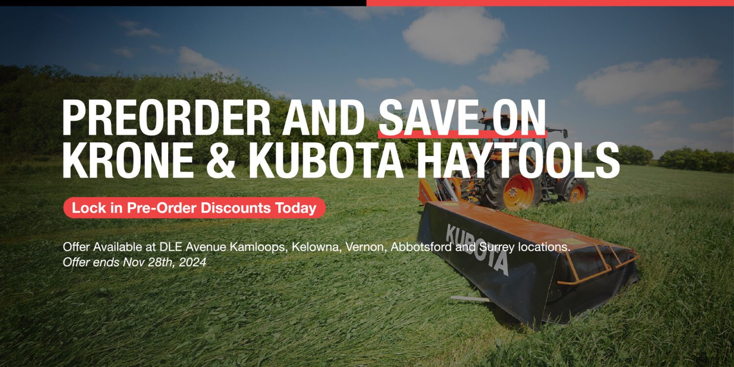 Preorder and Save on select Krone & Kubota Haytools