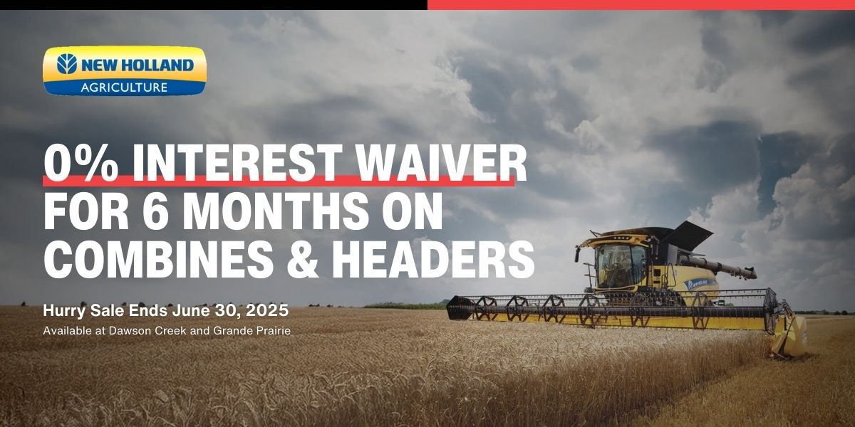 New Holland Combine Interest Free Waiver 2025